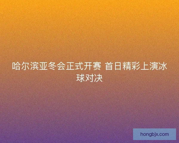 哈尔滨亚冬会正式开赛 首日精彩上演冰球对决