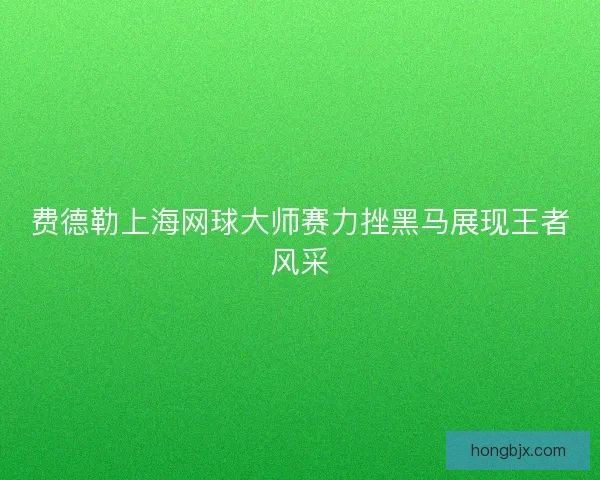 费德勒上海网球大师赛力挫黑马展现王者风采 费德勒上海网球大师赛力挫黑马展现王者风采